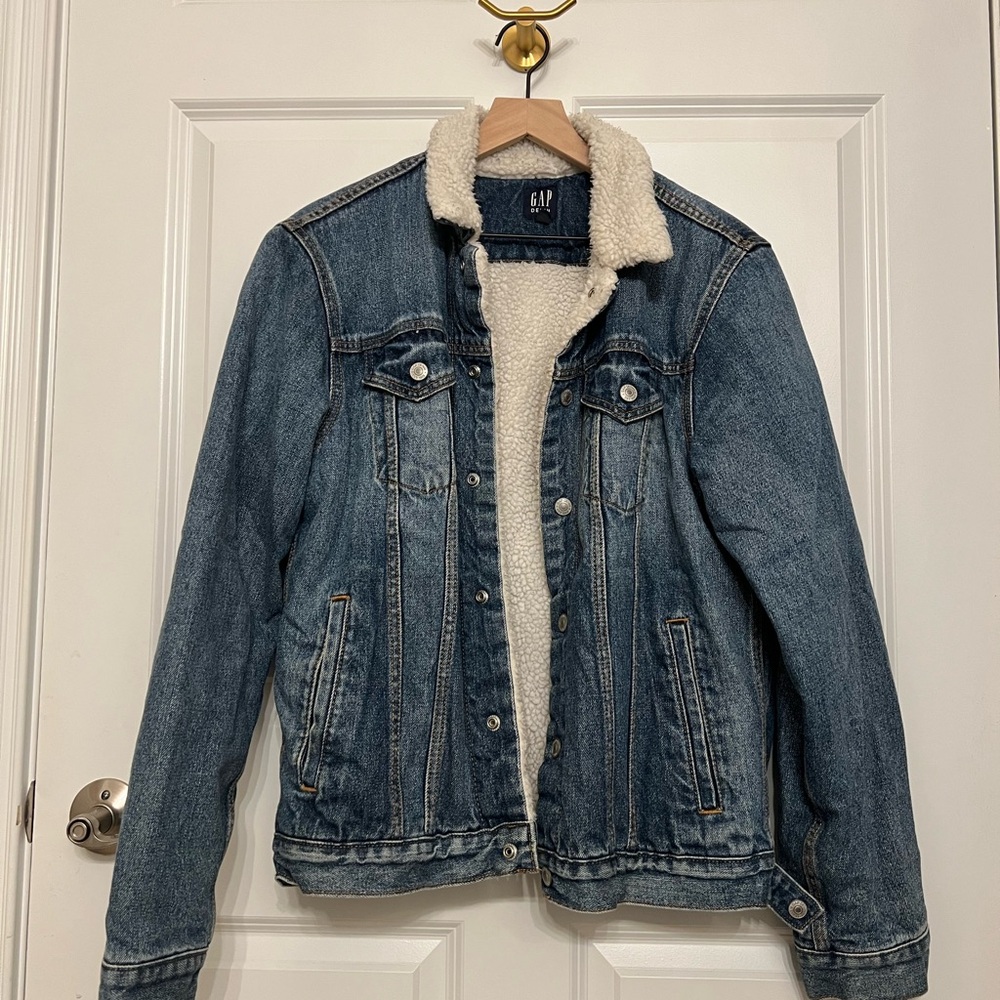 GAP Denim Jacket with Sherpa Lining
